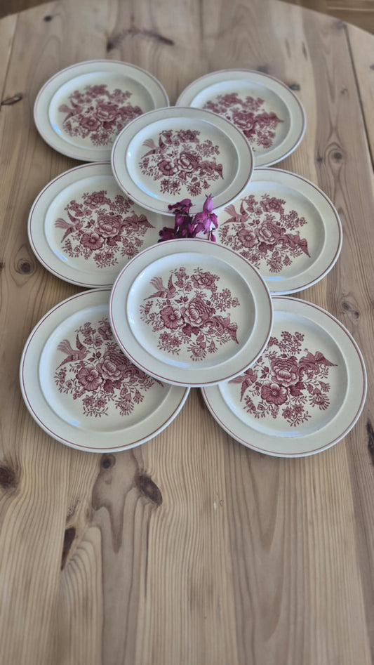 Röd assiett - Fasan Gustavsberg