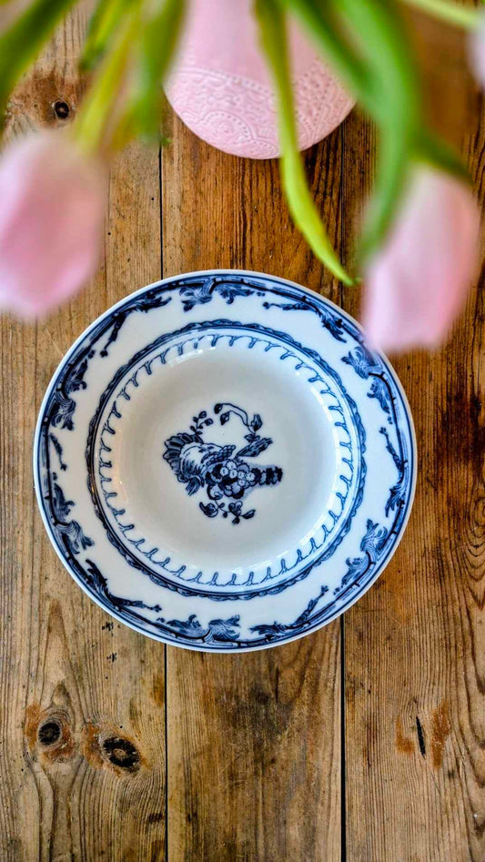 Blåvit djup tallrik - Rehn