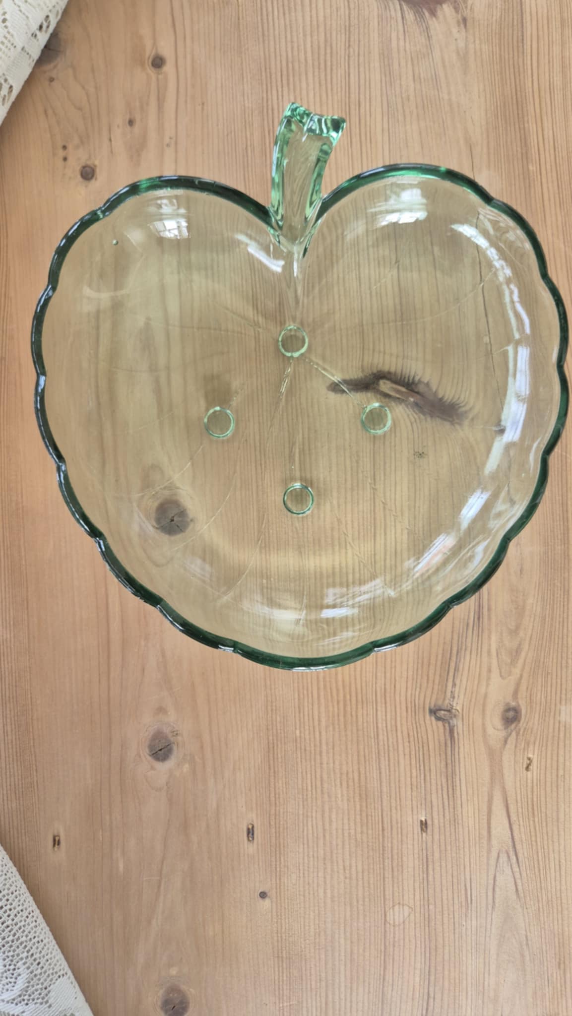 Äpplefat - grönt glas