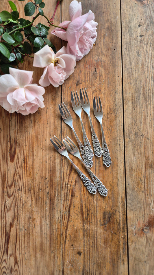 Tårtgafflar - Nysilver