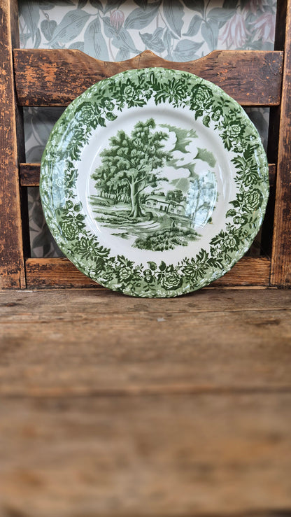 Gröna assietter - Staffordshire Country style