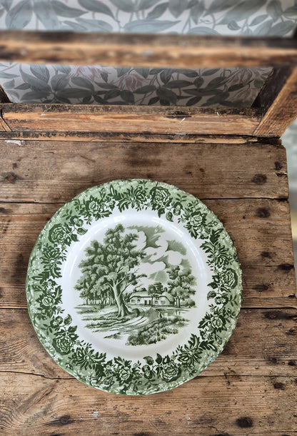 Gröna assietter - Staffordshire Country style