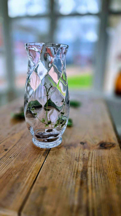 Handmålad glasvas - Laxå glashyttan