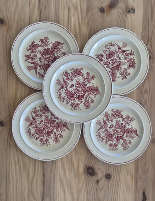 Röd assiett - Fasan Gustavsberg