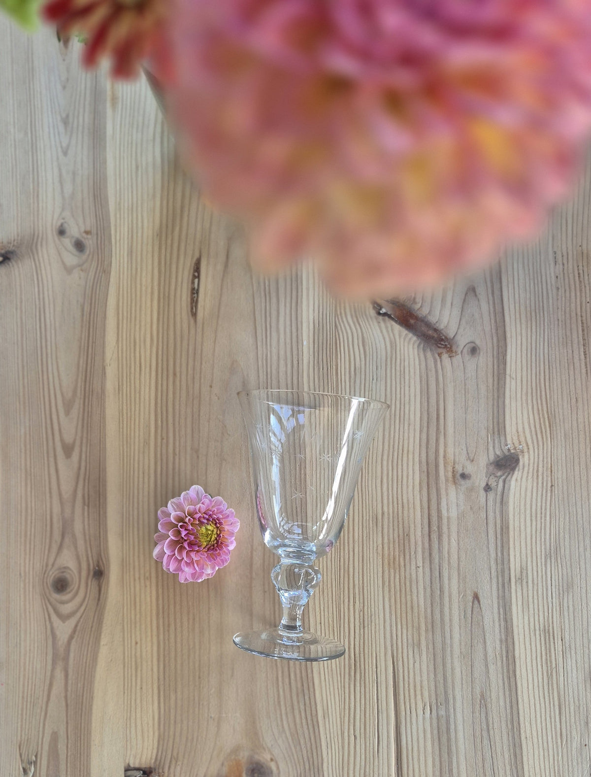 Glas med stjärndekor - Wallemyrans Vintage