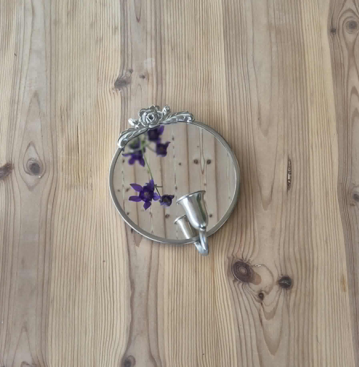 Väggljusstake med spegel - Wallemyrans Vintage