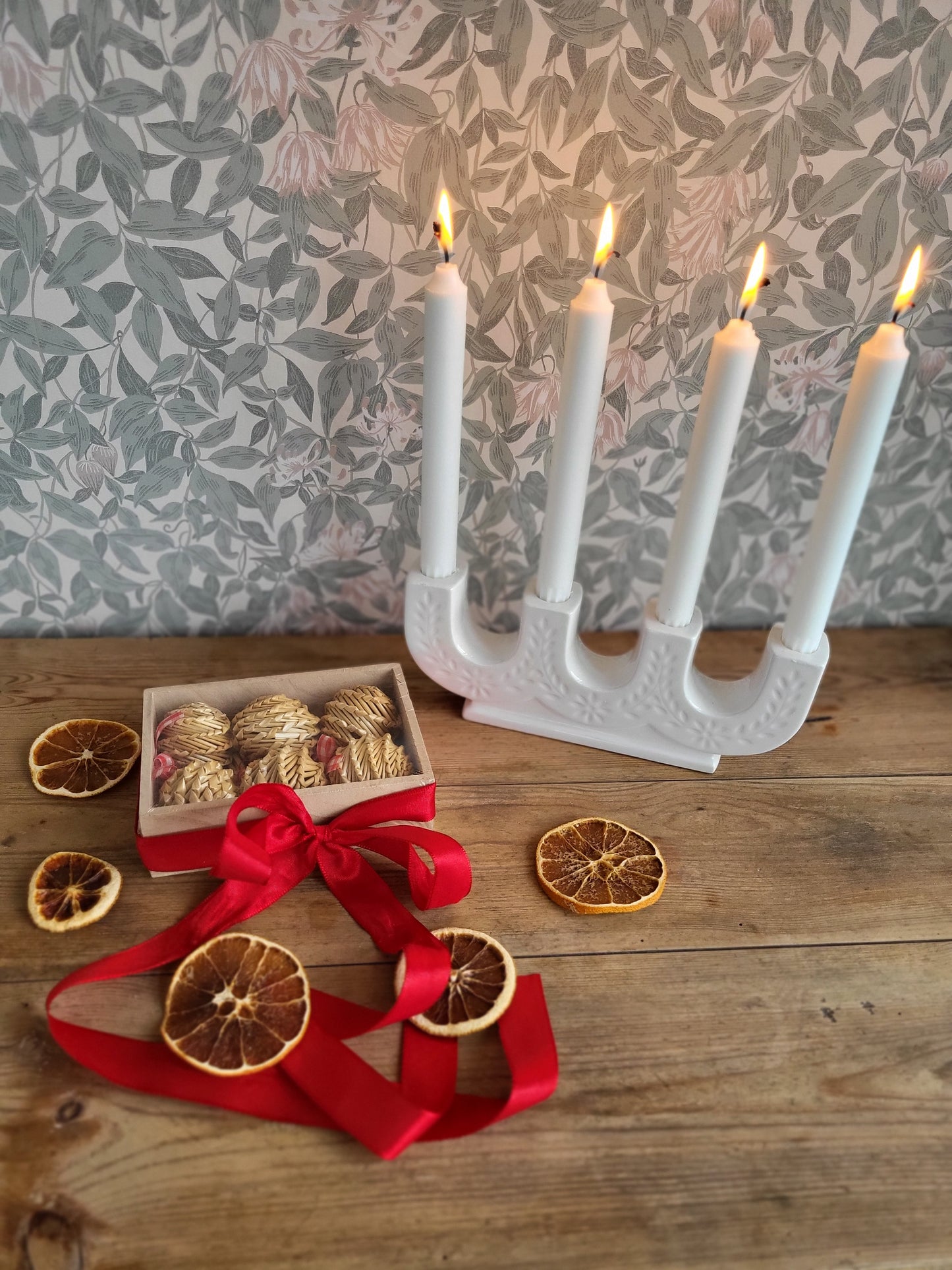 Adventsljusstake - Porslin