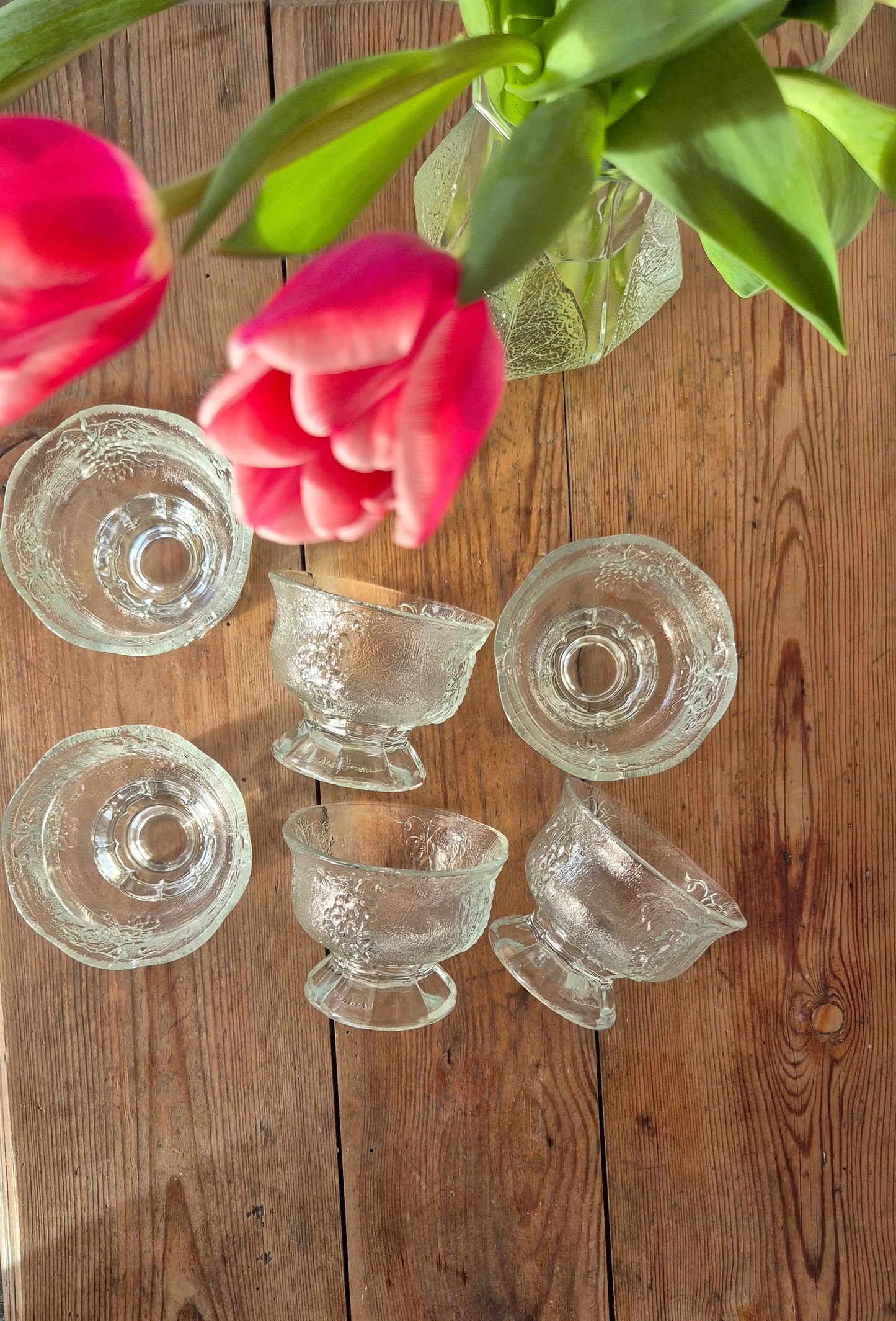 Dessertglas vindruvsmotiv