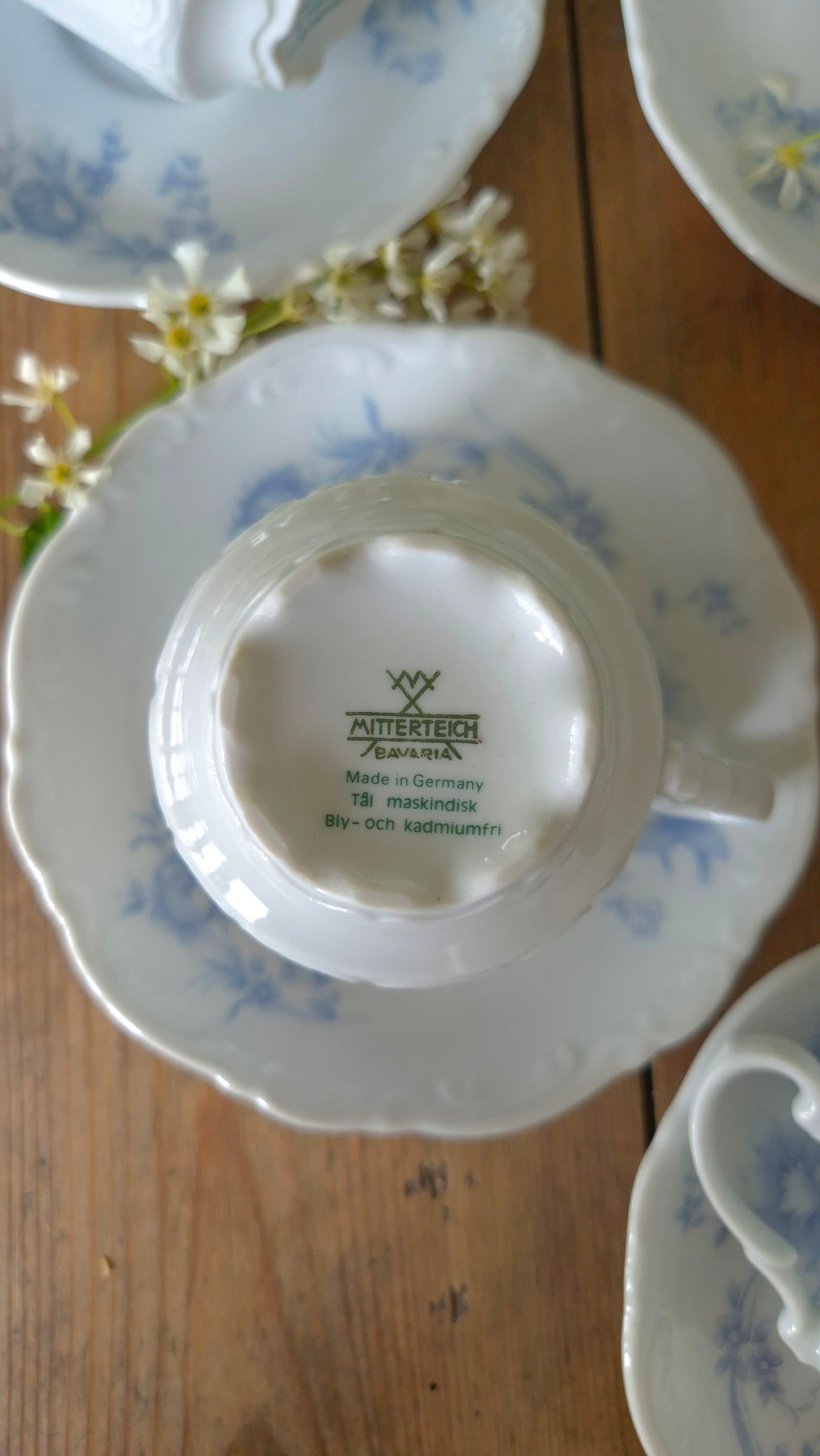 Kaffekopp med fat - Mitterteich Bavaria 6 st