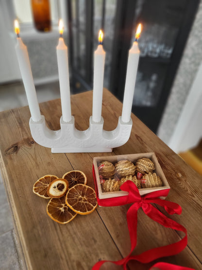 Adventsljusstake - Porslin