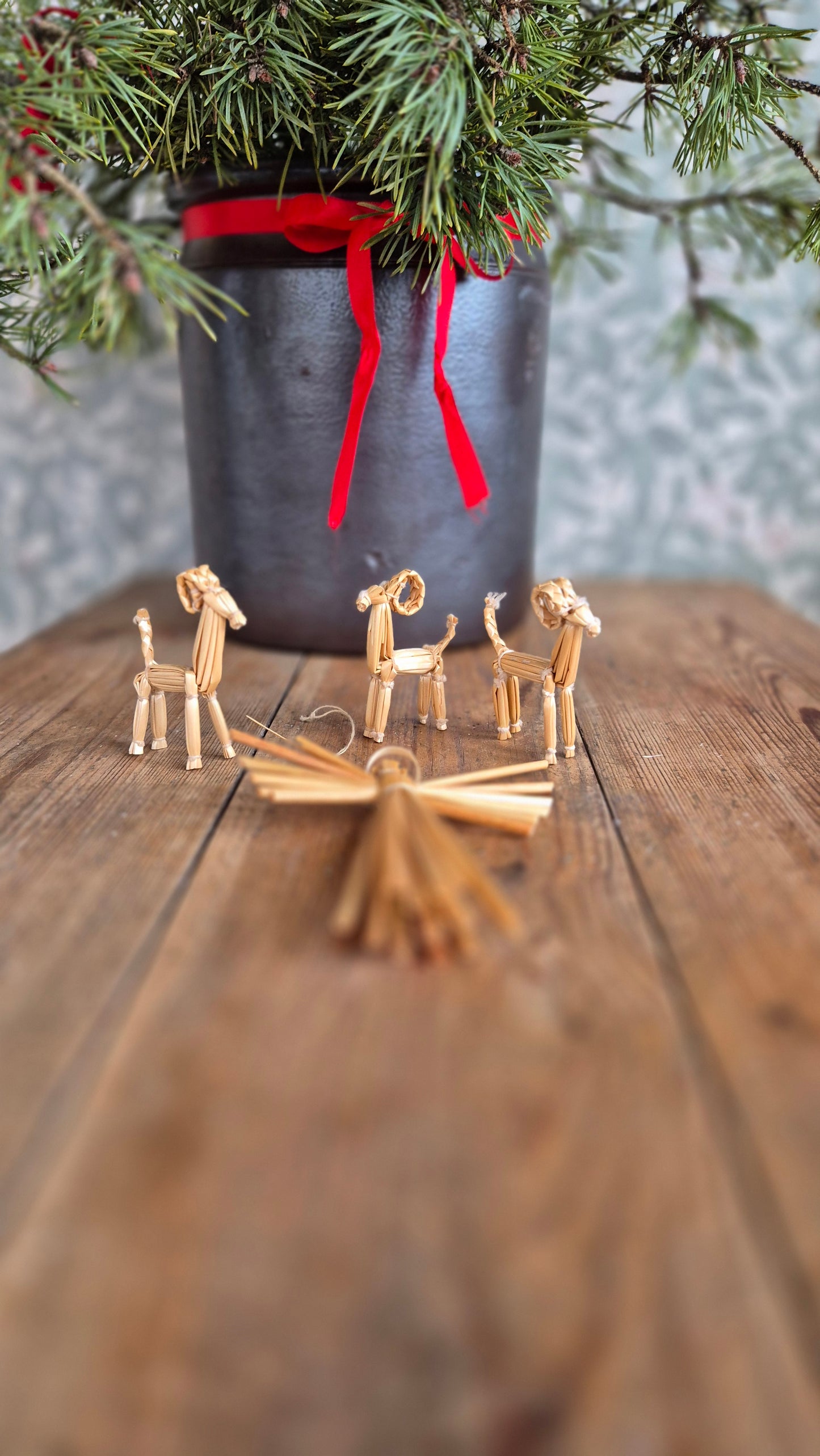 Julhängen i halm - Ängel