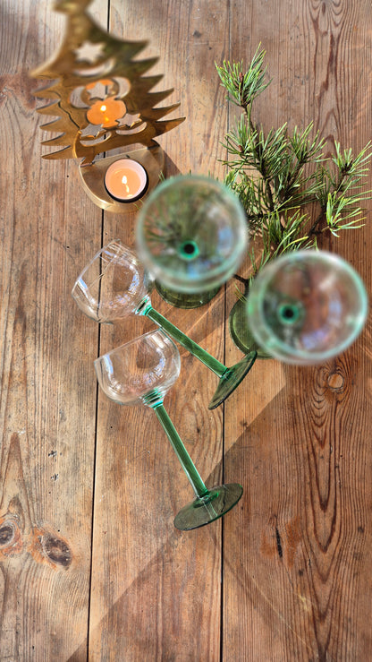 Franska vinglas - Gröna