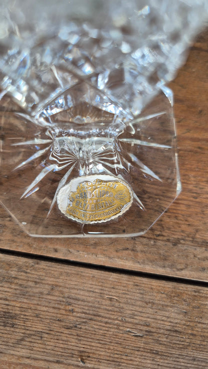 Paret ljusstake i kristallglas