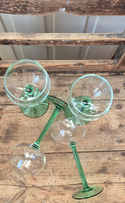 Franska vinglas - Gröna