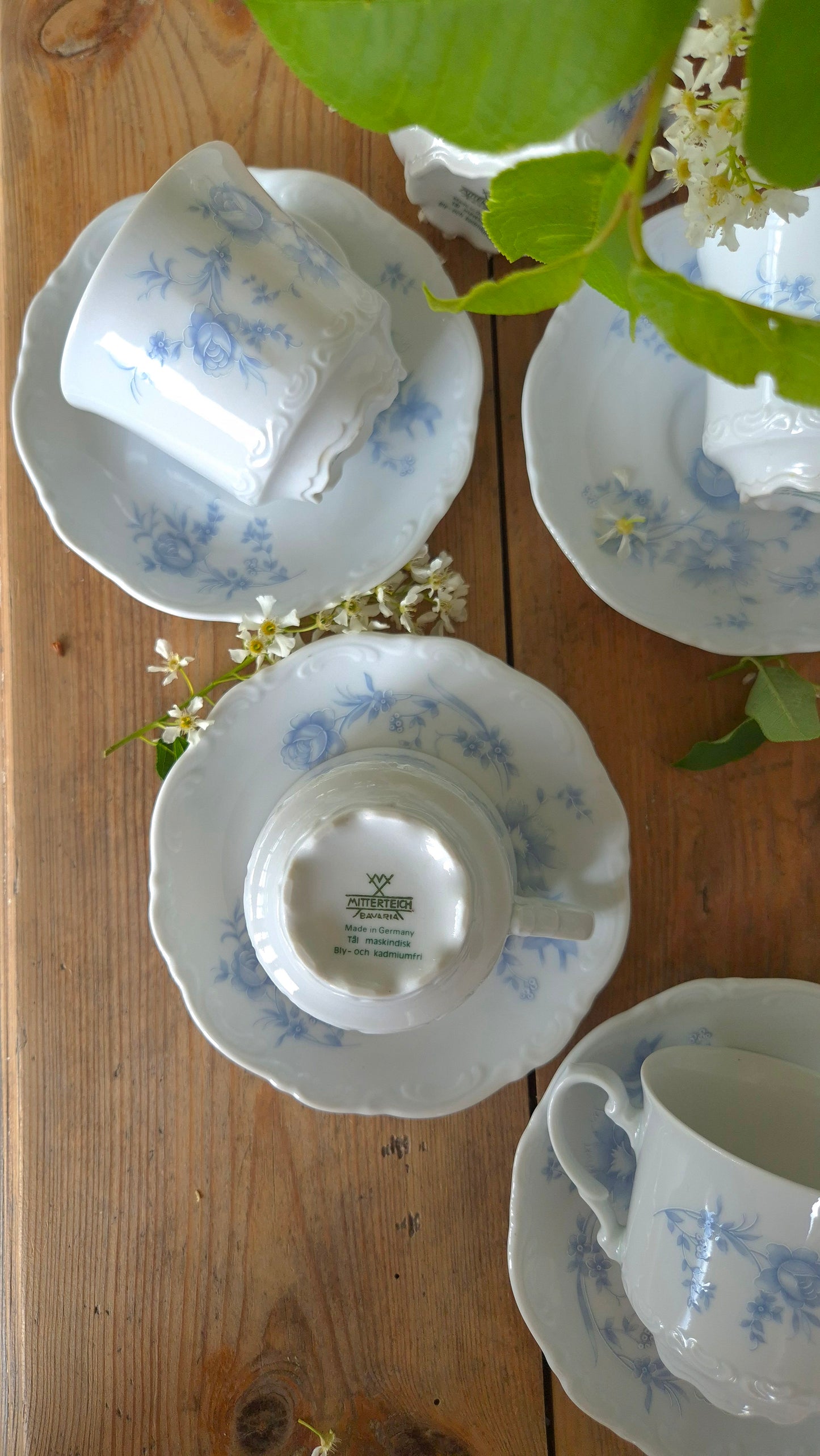 Kaffekopp med fat - Mitterteich Bavaria 6 st