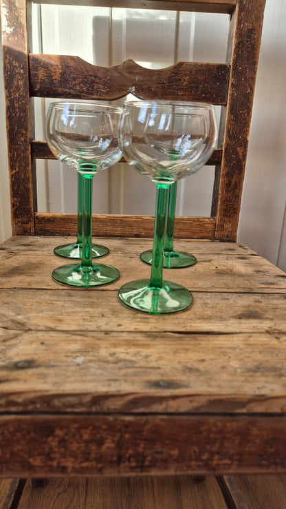 Franska vinglas - Gröna