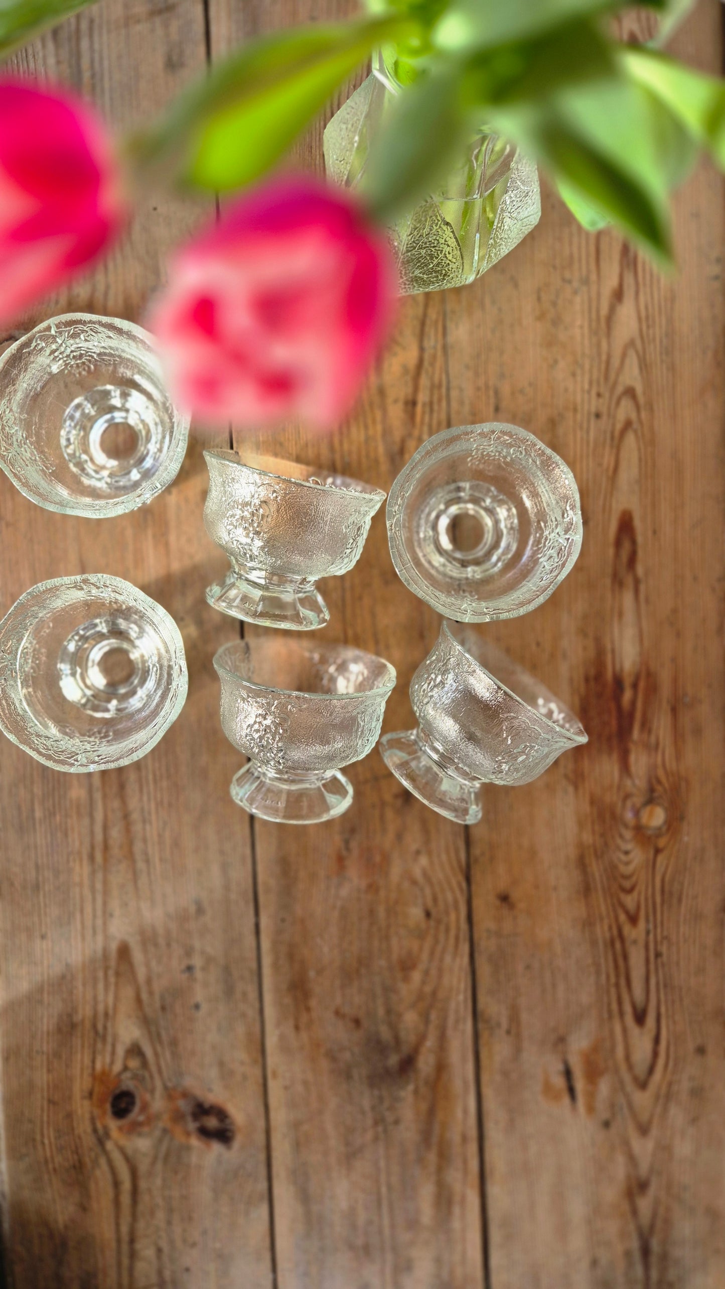 Dessertglas vindruvsmotiv