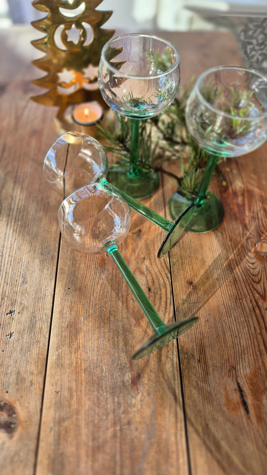 Franska vinglas - Gröna